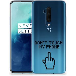 OnePlus 7T Pro Silicone-hoesje Finger Don't Touch My Phone