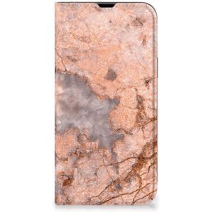 iPhone 13 Pro Max Standcase Marmer Oranje