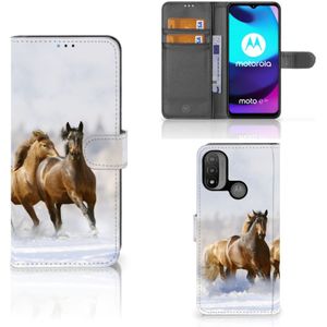 Motorola Moto E20 | E30 | E40 Telefoonhoesje met Pasjes Paarden