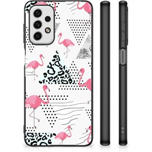 Samsung Galaxy A23 Dierenprint Telefoonhoesje Flamingo Triangle