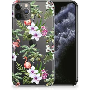 Apple iPhone 11 Pro TPU Hoesje Flamingo Palms