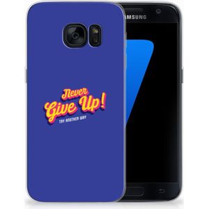 Samsung Galaxy S7 Siliconen hoesje met naam Never Give Up
