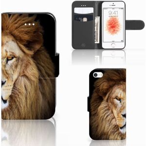 Apple iPhone 5 | 5s | SE Telefoonhoesje met Pasjes Leeuw