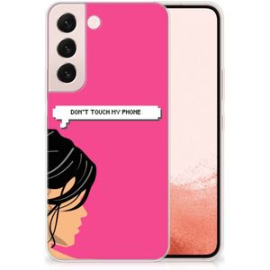 Samsung Galaxy S22 Silicone-hoesje Woman Don't Touch My Phone