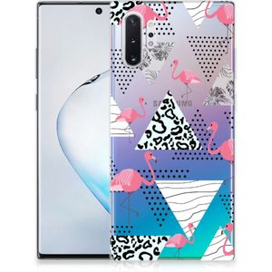 Samsung Galaxy Note 10 Plus TPU Hoesje Flamingo Triangle