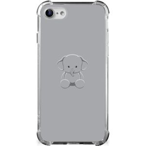 iPhone SE 2022/2020 | iPhone 8/7 Stevig Bumper Hoesje Grijs Baby Olifant