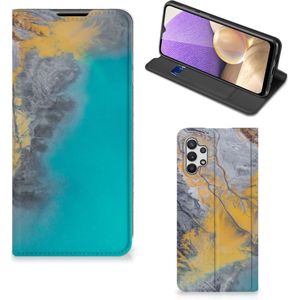 Samsung Galaxy A32 5G Standcase Marble Blue Gold