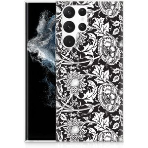 Samsung Galaxy S22 Ultra TPU Case Black Flowers