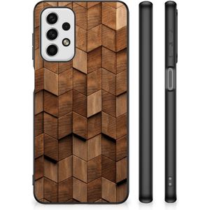 Houten Print Telefoonhoesje voor Samsung Galaxy A23 Wooden Cubes