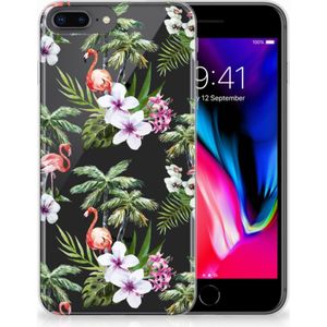 Apple iPhone 7 Plus | 8 Plus TPU Hoesje Flamingo Palms