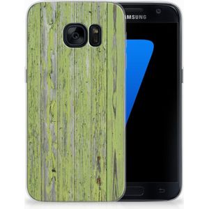 Samsung Galaxy S7 Bumper Hoesje Green Wood