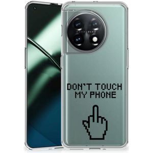 OnePlus 11 Silicone-hoesje Finger Don't Touch My Phone