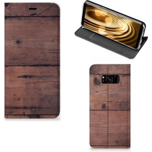 Samsung Galaxy S8 Book Wallet Case Old Wood