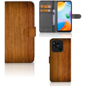 Xiaomi Redmi 10C Book Style Case Donker Hout
