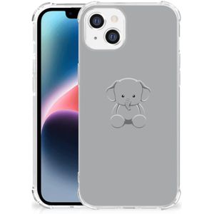 Apple iPhone 14 Plus Stevig Bumper Hoesje Grijs Baby Olifant