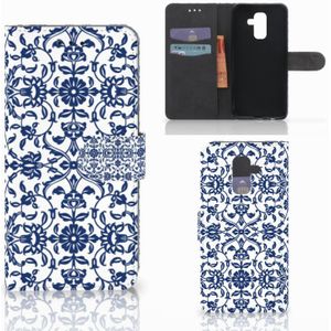 Samsung Galaxy A6 Plus 2018 Hoesje Flower Blue