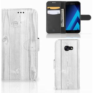 Samsung Galaxy A5 2017 Book Style Case White Wood
