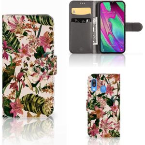 Samsung Galaxy A40 Hoesje Flowers