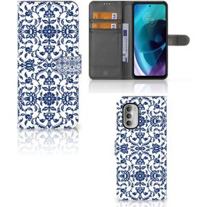 Motorola Moto G51 5G Hoesje Flower Blue