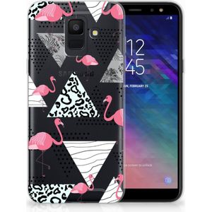 Samsung Galaxy A6 (2018) TPU Hoesje Flamingo Triangle