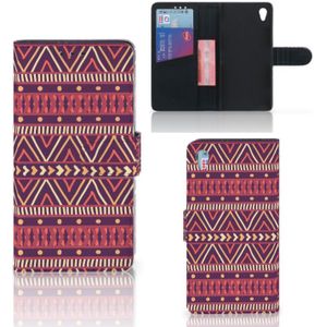 Sony Xperia Z3 Telefoon Hoesje Aztec Paars