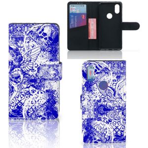 Telefoonhoesje met Naam Xiaomi Mi Mix 2s Angel Skull Blauw