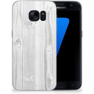 Samsung Galaxy S7 Bumper Hoesje White Wood