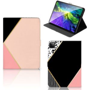 iPad Pro 11 2020/2021/2022 Tablet Beschermhoes Zwart Roze Vormen