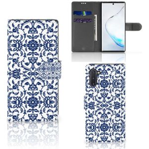Samsung Galaxy Note 10 Hoesje Flower Blue