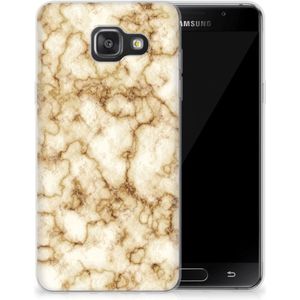 Samsung Galaxy A3 2016 TPU Siliconen Hoesje Marmer Goud