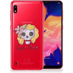 Silicone Back Case Samsung Galaxy A10 Boho Skull