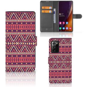 Samsung Galaxy Note20 Ultra Telefoon Hoesje Aztec Paars