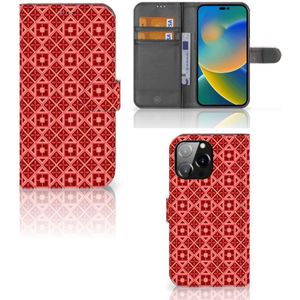 iPhone 14 Pro Max Telefoon Hoesje Batik Rood