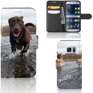 Samsung Galaxy S7 Telefoonhoesje met Pasjes Honden Labrador