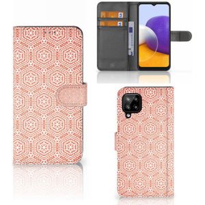 Samsung Galaxy A22 4G | M22 Telefoon Hoesje Pattern Orange