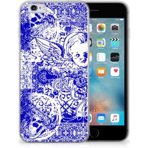 Silicone Back Case Apple iPhone 6 | 6s Angel Skull Blauw
