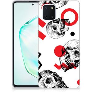 Silicone Back Case Samsung Galaxy Note 10 Lite Skull Red