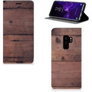 Samsung Galaxy S9 Plus Book Wallet Case Old Wood