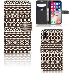 Apple iPhone Xs Max Telefoon Hoesje Aztec Brown