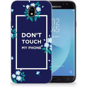 Samsung Galaxy J7 2017 | J7 Pro Silicone-hoesje Flowers Blue DTMP