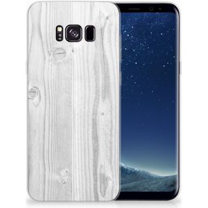 Samsung Galaxy S8 Plus Bumper Hoesje White Wood