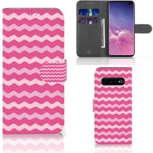 Samsung Galaxy S10 Plus Telefoon Hoesje Waves Pink