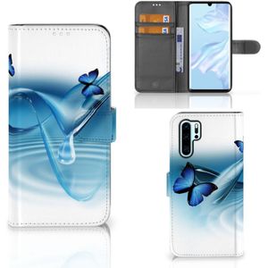 Huawei P30 Pro Telefoonhoesje met Pasjes Vlinders