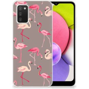 Samsung Galaxy A03S TPU Hoesje Flamingo