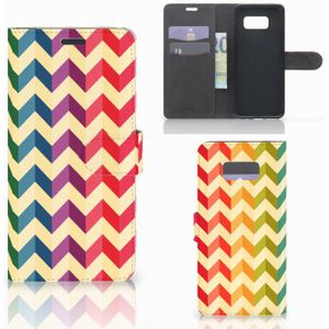 Samsung Galaxy S8 Plus Telefoon Hoesje Zigzag Multi Color