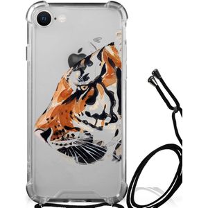 Back Cover iPhone SE 2022 | 2020 | 8 | 7 Watercolor Tiger