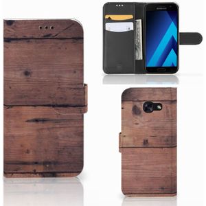 Samsung Galaxy A5 2017 Book Style Case Old Wood