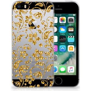 Apple iPhone SE | 5S TPU Case Gouden Bloemen