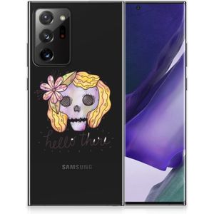 Silicone Back Case Samsung Galaxy Note20 Ultra Boho Skull