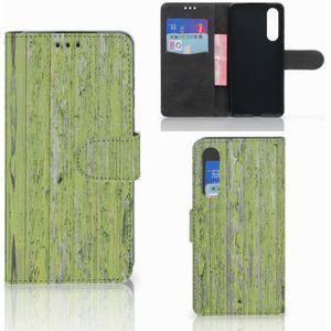 Huawei P30 Book Style Case Green Wood